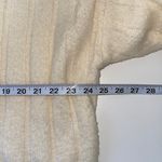 Double Zero Cream Thick Knit Ribbed Frayed Hem Sweater Cardigan Photo 5
