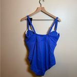 Ralph Lauren LAUREN  Beach Club‎ Solids Twist Bandeau Underwire One-Piece Photo 4