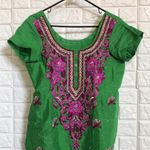Custom made Sari Kurta tunic top or dress Salwar Kameez with diamonds embroidery Purple Size M Photo 1
