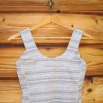 Lululemon  Scoop Back Tank Cyber Stripe White Silver Fox Photo 4
