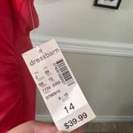 Vtg Y2K Scarlett Nite 14 Asymmetrical Slip‎ Dress Formal Rhinestone Empire Waist Red Photo 2