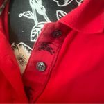 Burberry  Golf Polo Shirt Top Long Sleeve Red Small Photo 2