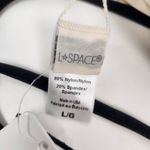 l*space L* Pamela Bikini Top Racerback in Cream Black Size Large NWT Photo 5