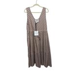 Ace & Jig NWT Tamar Dress – Connoisseur Brown & White Woven Cotton Midi, Size 1X Photo 2