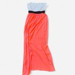 XS tube maxi dress coral white maxi Pink Photo 7