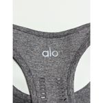 alo Yoga Vixen Crop Top Cut Out Gray Womens Small Activewear Workout Sportswear Photo 4