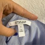 Derek Lam  10 CROSBY COTTON WHITE BLUE TIE RUFFLE DRESS SIZE 4 Photo 2