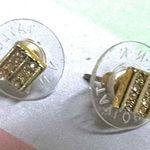 Ann Taylor gold tone rhinestone post earrings Photo 0