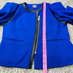 Vince Camuto  Emperor Blue Rough & Refined Vegan Leather Blazer Jacket Photo 9