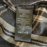 Anthropologie  Pilcro Ruffled Buttondown Shirt in a black, cream, and pink plaid Photo 9