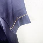 Victoria's Secret VICTORIA’S SECRET Dark Purple Gold Trim Long Sleeves Belted Waist Robe Large Photo 4