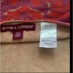 Jessica London  Chic Red and Beige Patterned Shawl Cardigan Sweater Size 18-20 Photo 9