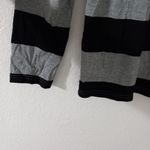 Bugle Boy  XL Ladies Rugby Striped Long Sleeved T-Shirt in Gray n Black Photo 4