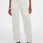 Madewell  White Corduroy Emmett Wide-Leg Pants Photo 0