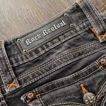 Rock Revival Gwen Easy Boot Cut Grey Wash Faded Jeans Size 26 Sequins Pocket Photo 9