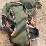 Kona Sol ‎ Swimsuit Size Large One Piece Floral Knit Plunge Detail Pink Neutral Photo 7