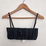 Molly Goddard Kelly Ruched Cotton Blend Bra Top Black Women’s Size US 2 UK 6 Photo 4