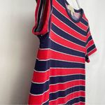 Michael‎ Kors Striped Tee Shirt Dress Size Small Red Photo 4