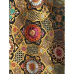 Pretty Little Thing  Brocade Mini Skirt Metallic Floral Zipper Gold Size 10 NWT Photo 4