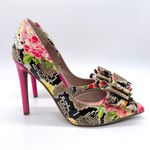 Betsey Johnson Women's Prince D'Orsay Floral Snake Print Bow Pump Photo 1