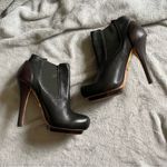 L.A.M.B. By Gwen Stephanie Black Leather Platform Ankle Bootie 7 Photo 2