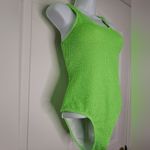 NWOT Swimsuit Textured One Piece Green Size M Photo 2