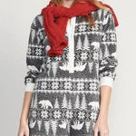 Old Navy Fleece Pajama Shorts Romper Winter Bear Print Jumpsuit Size XL Photo 0