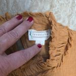 Love Riche Peasant Ruffle Boho Loose Blouse Women Size Large Mustard Yellow Flowy Sleeve Photo 4