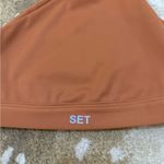 Set Active  light brown off the shoulder sport bra women’s size XS Photo 4