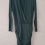 Michael Stars  Green Long Sleeve Mini Dress Ruched NWOT Photo 0