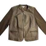 Nygard Collection Women 3X Brown Leather Suede Geometric Jacket Size undefined Photo 0