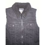 True Religion New NWT 228 Womens Jeans Designer L Black Vest Sherpa Lined Jacket Photo 3