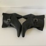 Michael Shannon  Rasha black leather heeled buckle moto ankle boots size 7 Photo 5