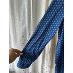 J. Jill Denim 100% Cotton Chambray Diamond Print V Photo 2