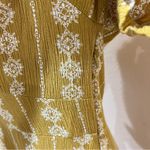 Hem & Thread  Mustard Floral Geometric Boho Mini Dress Size Large Photo 8