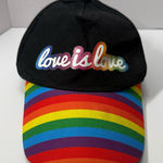 Love is Love Rainbow Pride Hat, Baseball Style Cap Black Photo 0