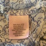 Calypso St. Barth  Silk Sheer Sparkle Coverup Blue White Floral XS Photo 9