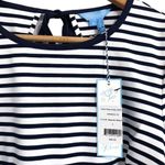 Draper James NEW Sailor Stripe Ponte Short Sleeve Shift Dress Black White Small Photo 5