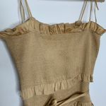 V. Chapman Lily Midi Bodycon Dress Warm Sand Womens Size 10 Gold Photo 9