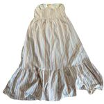 Forever 21  Multicolor Pastel Striped Halter Midi Dress NWT 2x Linen-blend Photo 3