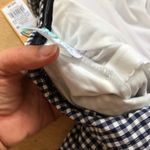 Kona Sol  Gingham Checker Strapless Bandeau High Coverage One Piece Swimsuit Sz S Photo 5