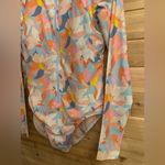 Mott50 Size Large Stretchy Long Sleeve One Piece Swimsuit Zippered UPF 50+ Orange Photo 8