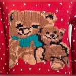 Deans Vintage Women’s Size M Bears Hearts Red/White Christmas Sweater Pullover Red Size M Photo 5