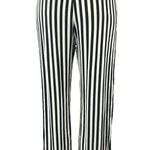 Reformation Women's Black White Striped High Rise Cropped Casual Pants Size S Photo 2