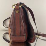 Fossil Vintage Reissue Dual Tone Brown Leather Flap Crossbody Messenger Bag Photo 9