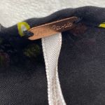 Free People ‎ dress Womens 2 Black Floral LS pleated babydoll Mini Dress Photo 3