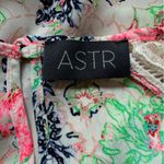 ASTR Lightweight Floral High Low Halter Top Blouse w/ Lace Design - Small Photo 6
