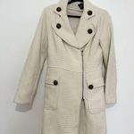 Bebe Vintage  white tweed coat jacket size medium Photo 0
