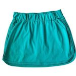 Columbia teal green pull on stretchy skorts elastic waist pockets shorts skirt M Photo 0
