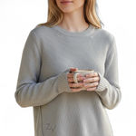 Zadig & Voltaire CASHMERE LIGHT BLUE LONG SLEEVE ROUND CREW NECK SWEATER XS Photo 0